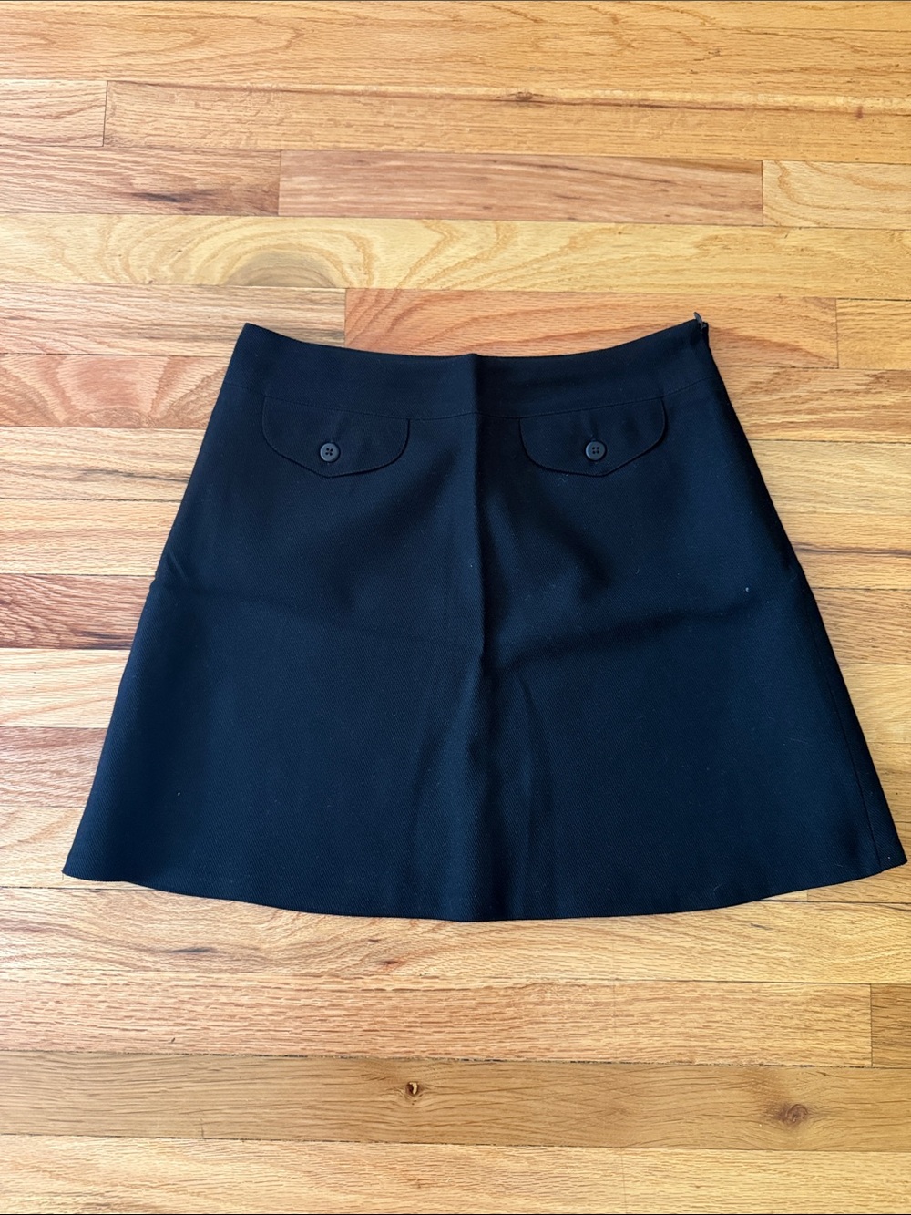 GAP Black Mini Skirt with Button-Flap Pockets